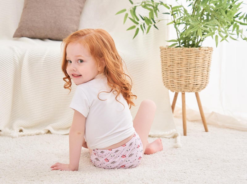 CHUNG Little Girls Toddlers Cotton Briefs Panties Underwear 5 Pack, Cat,2-3Y - Image 5